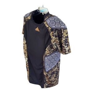 Adidas Techfit Padded Football Compression Base Layer Shirt King Midas Gold L
